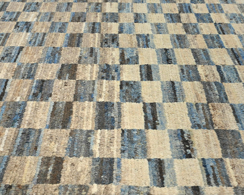 16 Feet Moroccan Multicolor Hand Woven Wool Runner Rug